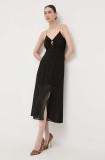 Morgan rochie culoarea negru, midi, evazată