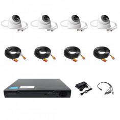 Sistem camere supraveghere interior complet FULL HD 1080P 20m infrarosu, DVR 4 canale, accesorii SafetyGuard Surveillance foto