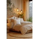 Perna puf si pene gasca Somnease Coneltex, dimensiuni 40 x 40 cm, patrata, culoare alba, pene 80% pene, 10% puf, 10% fibra siliconata tip bilute