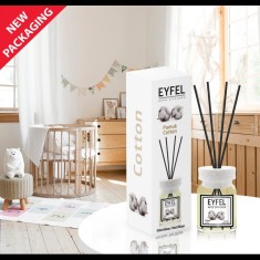 Odorizant camera cu betisoare, aroma bumbac 120 ml,Eyfel