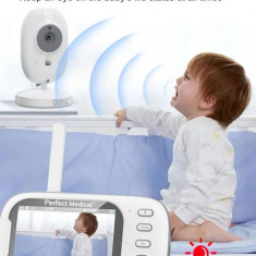 Baby monitor si camera audio-video wireless pentru supraveghere bebe