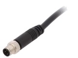 Conector M8 2m tată PIN 3 drept cu manşon şi cabluri