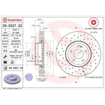 Set disc frana Mercedes Clasa C (W205) 07.13-02.23, Clasa C Convertible (A205) 06.16-04.23, Clasa C Coupe (C205) 10.15-04.23, Clasa C T-Model (S205) foto