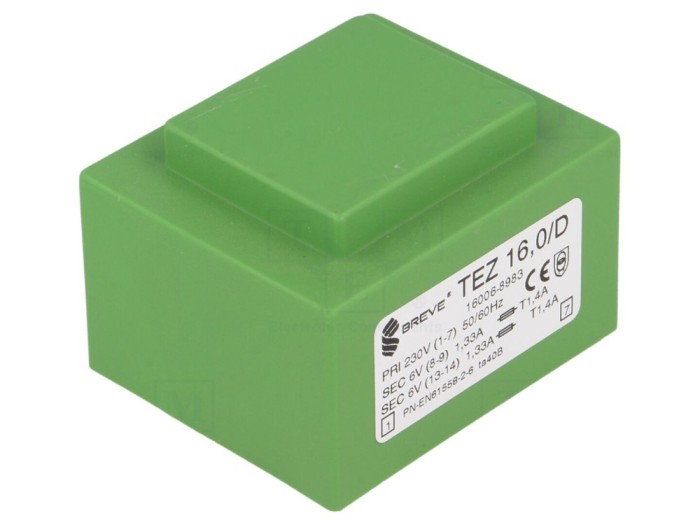 Transformator &icirc;ncapsulat 16VA 230V 6V