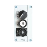 Carcasa selector 2 pozitii 1NO si butoane comanda cu revenire 1NO+1NO Breckner Germany