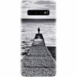 Husa silicon pentru Samsung Galaxy S10, Abstract Dock Man Grey