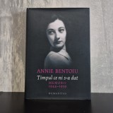 Annie Bentoiu - Timpul ce ni s-a dat. Memorii 1944&ndash;1959 | memorii din comunism, istoria Rom&acirc;niei, Annie Bentoiu