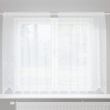 vidaXL Perdele cu perdele Floral Alb 150 x 140 cm Poliester