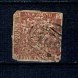 Newfoundland 1860 - 5 pence, stampilat
