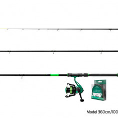 Set pescuit feeder GreenFEED,Wasabi 3,60M/100 gr. Elixir 4T+fir - Delphin