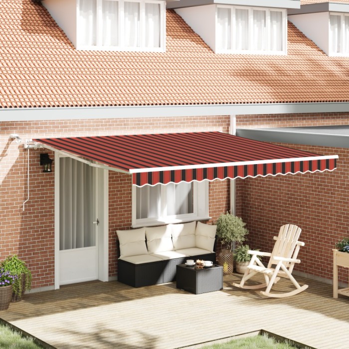 vidaXL Cortina Retractabilă Portocalie, Maro 400 &times; 350 cm