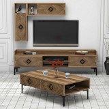 Cumpara ieftin Set Comoda TV si Masuta de Cafea Living Samba Walnut