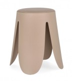 Cumpara ieftin Taburet piele ecologica ivoire Imogen 37x47 cm