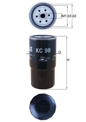MAHLE KC 98 filtru combustibil foto