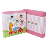 Album foto baby train personalizabil 50 file tip carte 200 poze format 10-15 culoare roz, ProCart