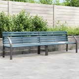 Cumpara ieftin Bancă de grădină gri 225 cm lemn brad/oțel vopsit electrostatic