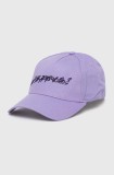 The Kooples șapcă de baseball din bumbac culoarea violet, cu imprimeu, AMHA28006K