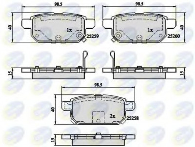 Set placute frana,frana disc SUZUKI VITARA (LY) (2015 - 2016) COMLINE CBP32128 foto