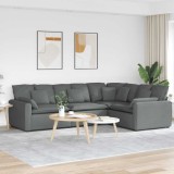 VidaXL Canapea modulară cu perne din stofă gri &icirc;nchis
