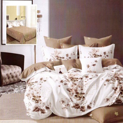Lenjerie pat dublu,bumbac finet,6 piese,cearceaf normal 220x240cm, cearceaf pilota 200x220cm, 2 fete de perna 50x70, 2 fete de perna 70x70-M308 foto