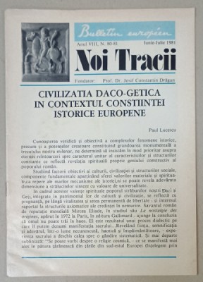 NOI TRACII , REVISTA FONDATA DE JOSIF CONSTANTIN DRAGAN , NR.80-81 , 1981 foto