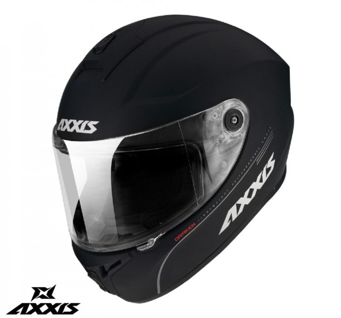 Casca integrala pentru scuter - motocicleta Axxis model Draken S V.2 A11 negru mat &ndash; tip viziera: MT-V-18C XL (61/62cm)