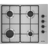Plita incorporabila Arctic ARGG64123SX, Gaz, 4 arzatoare, Gri