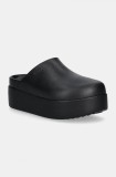 Crocs papuci Dylan Platform Clog femei, culoarea negru, cu platforma, 209869