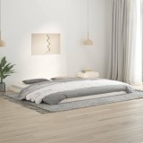 VidaXL Cadru de pat, alb, 200x200 cm, lemn masiv de pin