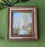 TABLOU MICUT VINTAGE, STAMPA PE MATASE