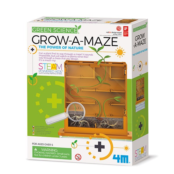 Joc educativ labirintul de plante, Grow-A-Maze, Green Science, 4M