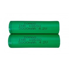 2 Acumulatori 18650 Li-ion , 4.2 V , 5000 mAh