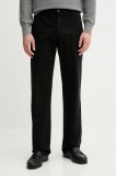 Trussardi pantaloni culoarea negru, drept, P709M000019N
