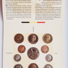 M01 Belgia set monetarie 10 monede 1995 50 centimes 1, 5, 20, 50 Francs