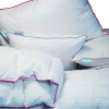 Set Perna 50x70 si Pilota 140x200 Ortopedicus, 100% Puf Gasca, Husa Bumbac, Anti-pana, Oeko-Tex Standard 100