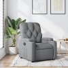 Gossi fotoliu rabatabil, gri deschis, material textil