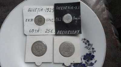 4 MONEDE ELVETIA ! foto