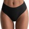 Chiloți Damă Silvia, Talie &icirc;naltă, Fără cusături, Negru - Negru, XL