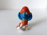 ** Jucarie cauciuc strumf, smurf, Peyo Made in Germany, 5.5 cm, cauciuc