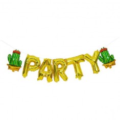 Balon folie PARTY cu model de ananas pentru petreceri, auriu