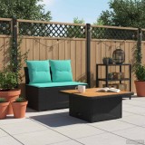 vidaXL 2 Bucată Canapea centrală de grădină cu masă pliabilă poliratan 42025396