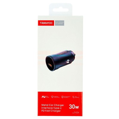 Incarcator auto Type-C PD 30W TRANYOO T-C26 BLACK foto