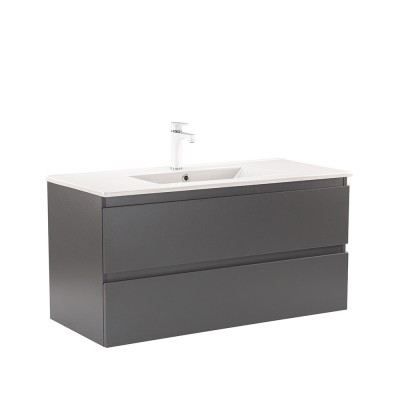 Dulap inferior Vario Forte 100 cu lavoar antracit-antracit foto