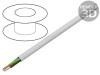 Cablu Electric Rotund 3G1mm&sup2; PVC Alb 300/500V