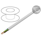 Cablu Electric Rotund 3G0.75mm&sup2; PVC Alb