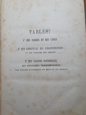 manual de matematica,geometrie si trigonometrie in limba franceza din anul 1871 foto