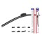 Stergator parbriz FLAT cu 8 adaptoare 13 &ldquo;(330mm) Multiconnect