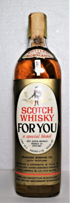 WHISKY,(b) for you, IMPORTED darp ITALY cl 75 gr 40 ANII 60/70 foto