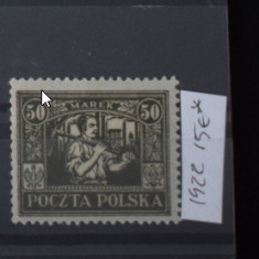 TS23 - Timbre serie Polonia - 1922 * nestampilat - val 50