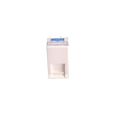 Conector 22.5 x 45 inclinat, adaptor pentru conector Keystone, cu usita protectie praf, alb, (compatibil Legrand Mosaic) - Molex &quot;MLG-00037-02&quot;